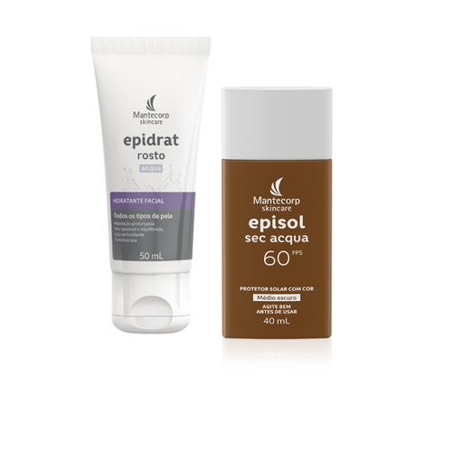 KIT_EPISEC04_Kit Epidrat Rosto Acqua + Episol Sec Acqua tom medio escuro FPS60 KIT_EPISEC04_Kit Epidrat Rosto Acqua + Episol Sec Acqua tom medio escuro FPS60